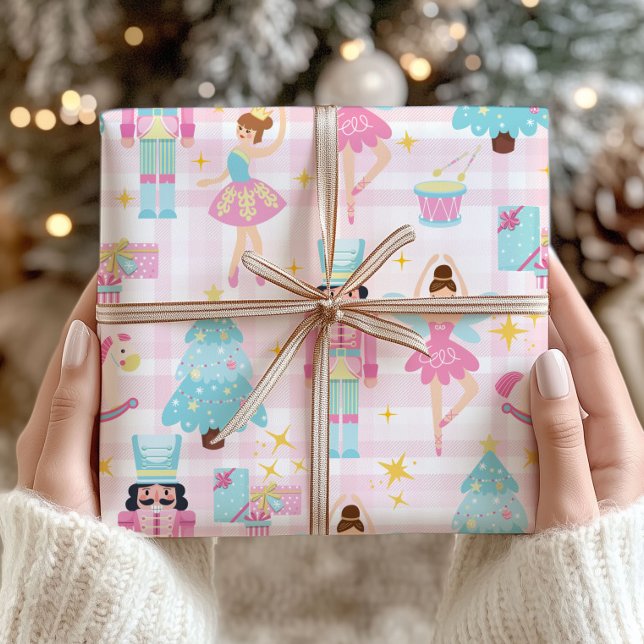 Nutcracker Ballet Christmas Pastel Wrapping Paper (Creator Uploaded)