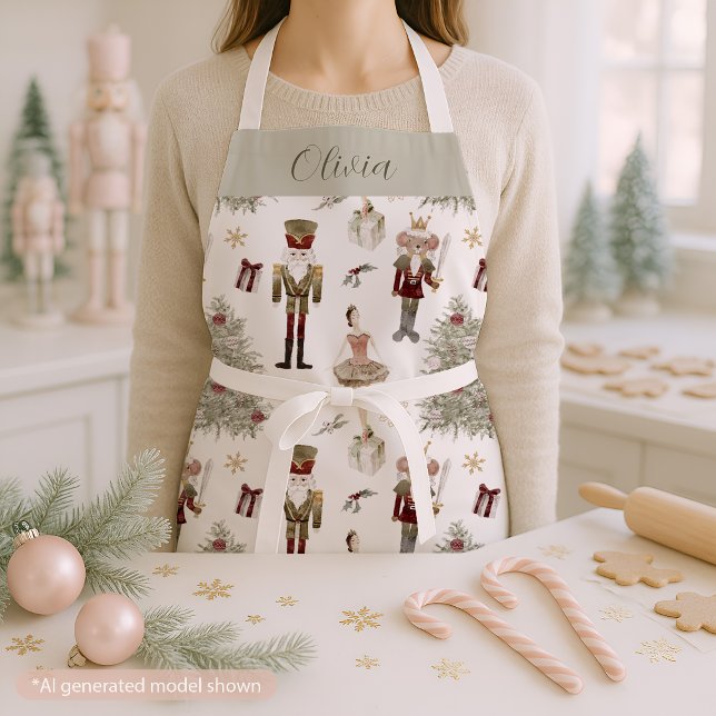 Nutcracker Ballet Christmas Personalised  Apron (Creator Uploaded)