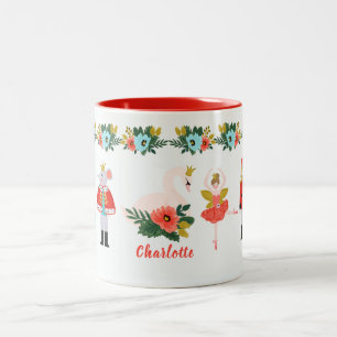 Nutcracker Ballet Christmas Personalised Name Two-Tone Coffee Mug