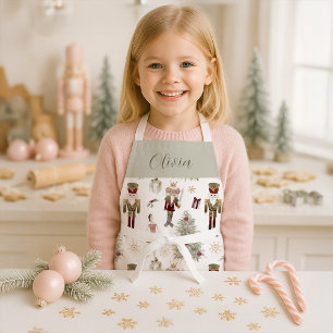 Nutcracker Ballet Christmas Personalized Kids Apron