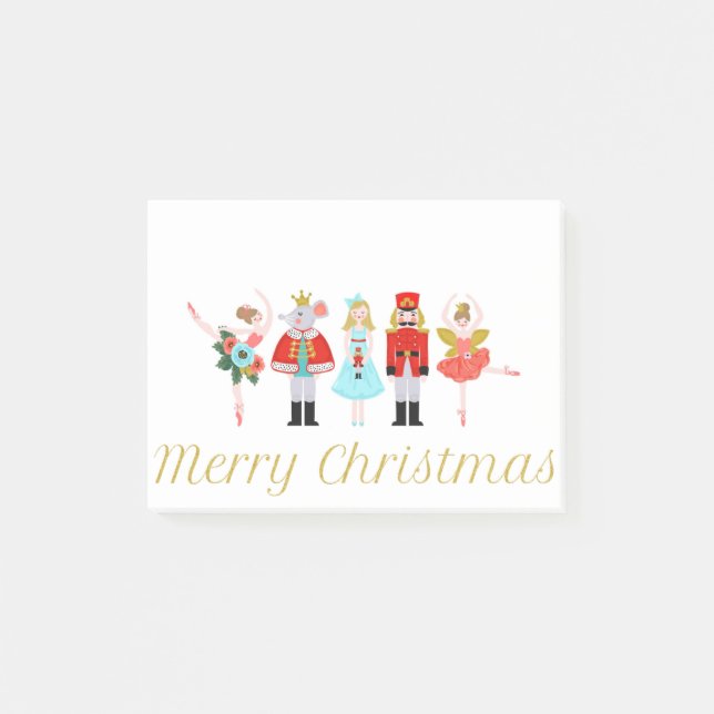 Nutcracker Ballet Christmas Post-it Notes (Front)