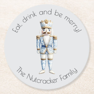 Nutcracker Ballet Christmas Round Paper Coaster