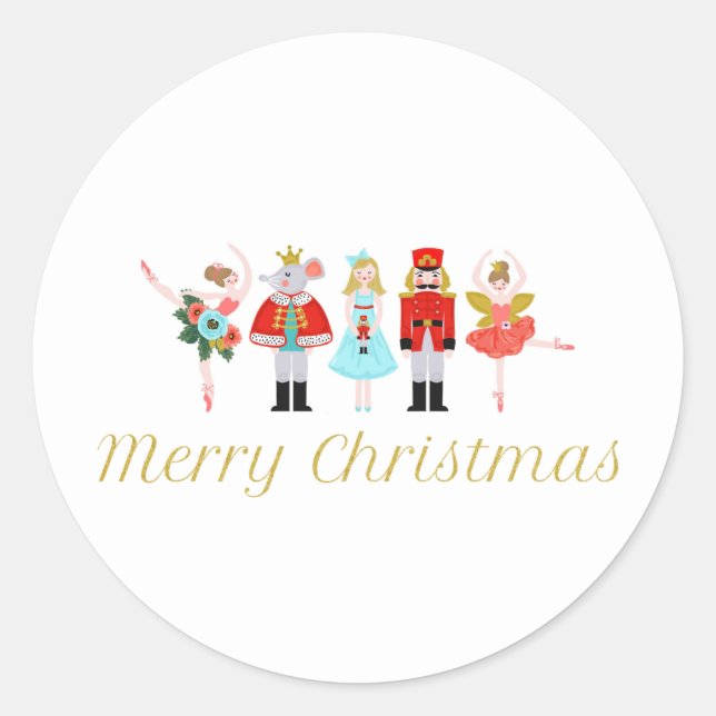Nutcracker Ballet Christmas Stickers (Front)