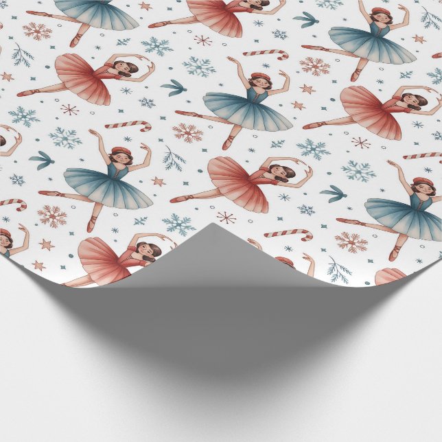 Nutcracker Ballet Christmas Wrapping Paper (Corner)