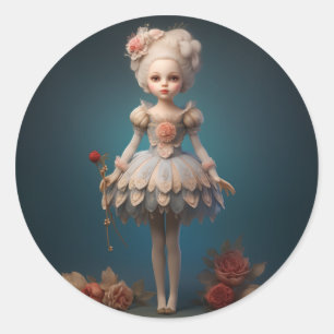 Nutcracker Ballet Fashion-Dew Drop Fairy Classic Round Sticker