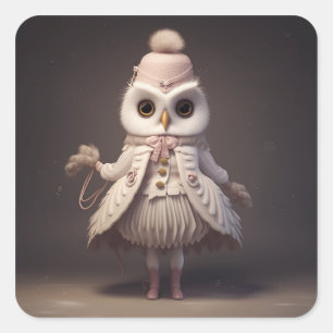 Nutcracker Ballet Fashion-Owl Drosselmeyer Square Sticker