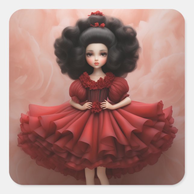 Nutcracker Ballet Fashion-Spanish Dancers Square Sticker (Front)