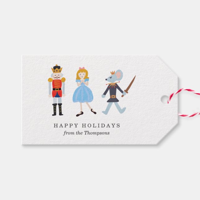 Nutcracker Ballet Gift Tags (Front (Horizontal))