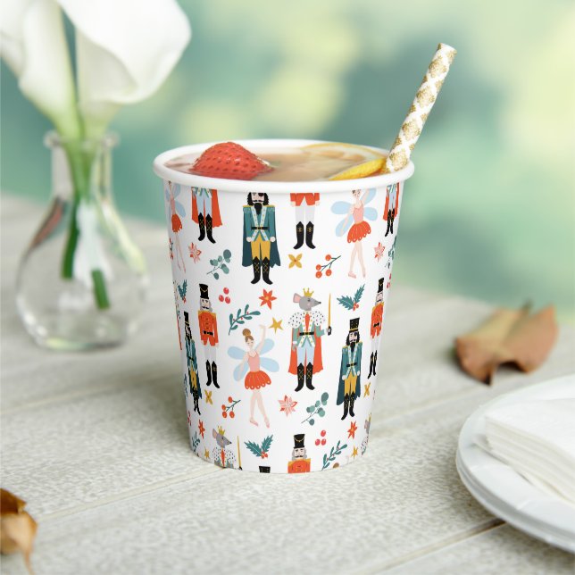 Nutcracker Ballet Holiday Christmas Party Paper Cups (Insitu)