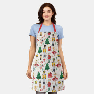Nutcracker Ballet Holiday Pattern Apron