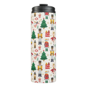 Nutcracker Ballet Holiday Pattern Thermal Tumbler