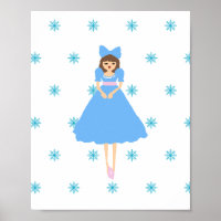 Nutcracker Ballet Illustration Clara Poster