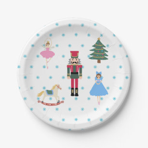 Nutcracker Ballet Illustration Snowflake Napkins Paper Plate