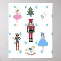 Nutcracker Ballet Illustration Snowflake Painting 