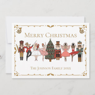 Nutcracker Ballet Merry Christmas Holiday Card