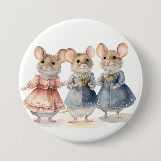 Nutcracker Ballet Mice  7.5 Cm Round Badge (Front)