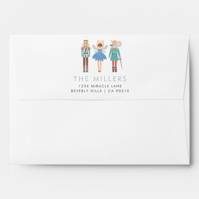 Nutcracker Ballet Minimal Modern Envelope (Back (Top Flap))