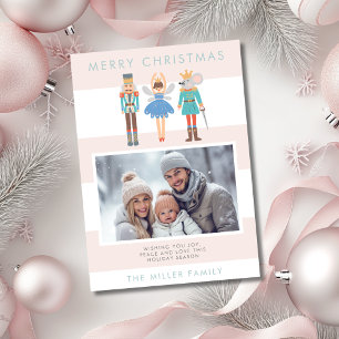 Nutcracker Ballet Minimal Modern Photo Christmas Holiday Card