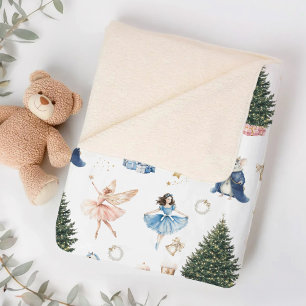 Nutcracker Ballet Nostalgic Christmas  Sherpa Blanket