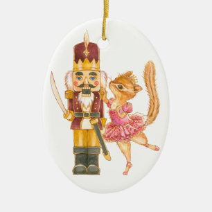 Nutcracker Ballet Oval Ornament
