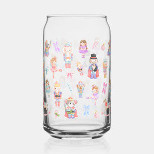 Nutcracker Ballet Pattern Can Glass