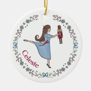 Nutcracker Ballet Personalised Classic Christmas Ceramic Ornament