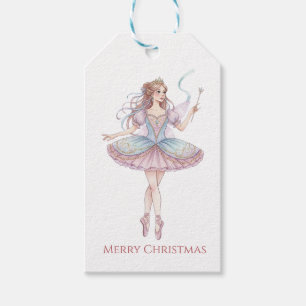Nutcracker Ballet Pink Ballerina Watercolor  Gift Tags