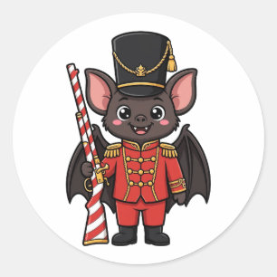 Nutcracker Bat Classic Round Sticker