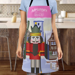 Nutcracker, Bavarian German Personalised Pink Apron