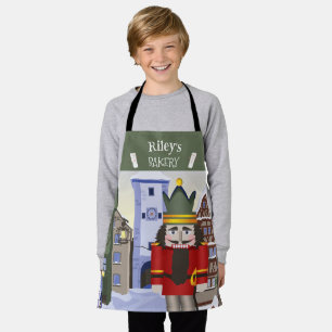 Nutcracker, Bavarian German Personalized Green Apron