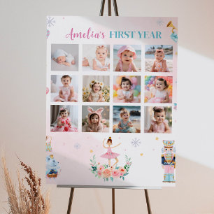 Nutcracker Birthday 12 Photo Milestone Poster