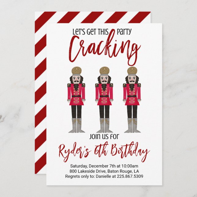 Nutcracker Birthday  Invitation (Front/Back)