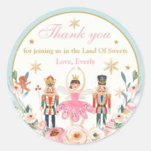 Nutcracker Birthday Land Of Sweet Party Favour Classic Round Sticker