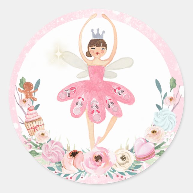 Nutcracker Birthday Land Of Sweet Party Favour Classic Round Sticker (Front)