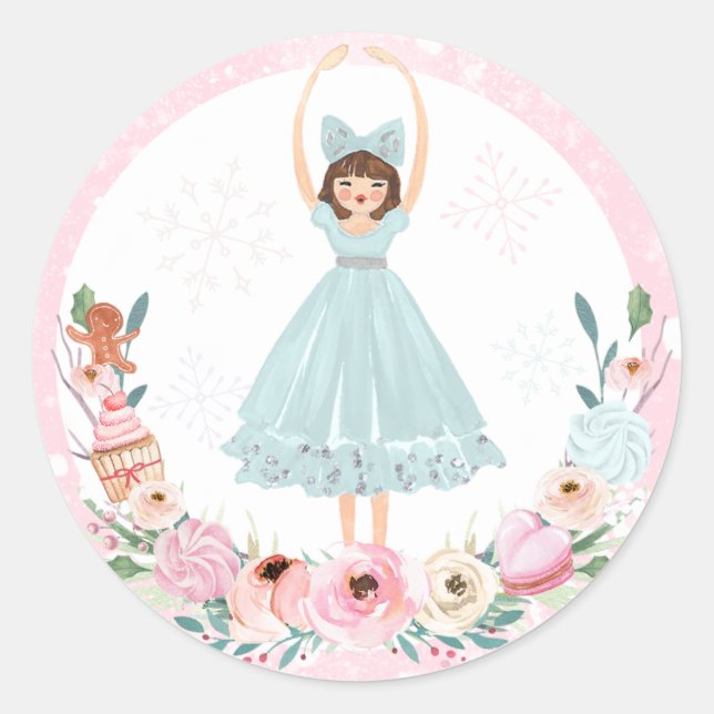 Nutcracker Birthday Land Of Sweet Party Favour Classic Round Sticker (Front)