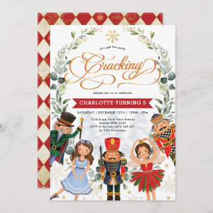 Nutcracker Birthday Let's Get The Party Cracking Invitation
