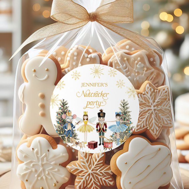 Nutcracker Birthday Party  Classic Round Sticker (Creator Uploaded)
