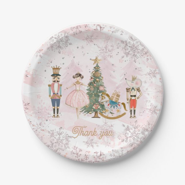 Nutcracker Birthday Sugar Plum  Paper Plate (Front)