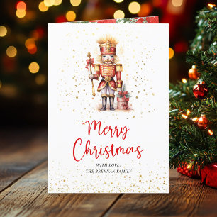 Nutcracker Botanical Family Photo Christmas Holiday Card