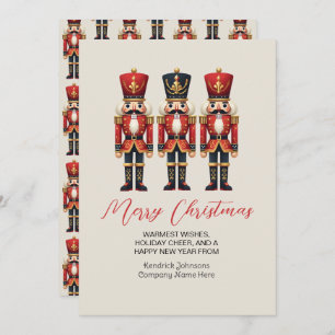 Nutcracker Business Work Merry Christmas Cards