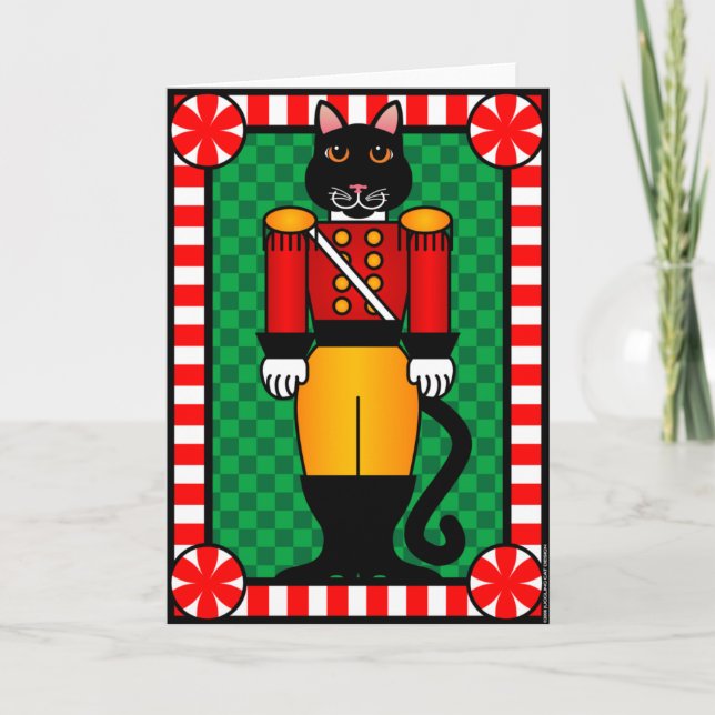 Nutcracker Cat Holiday Card (Front)