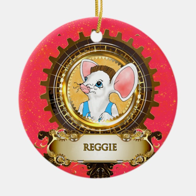 Nutcracker Ceramic Circle Ornament Reggie (Front)