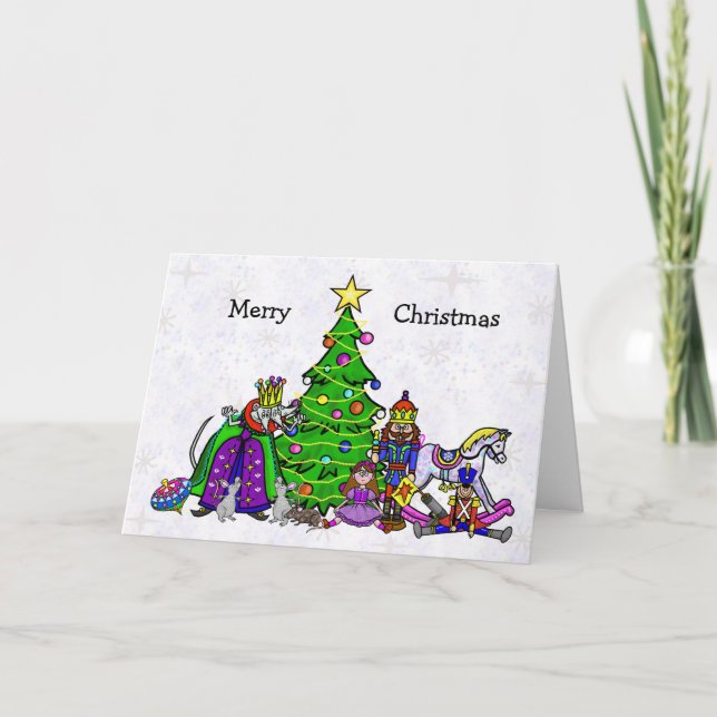 Nutcracker Characters Funny Christmas Card (Front)