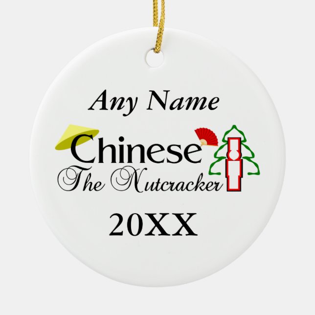 Nutcracker Chinese Ceramic Tree Decoration (Front)