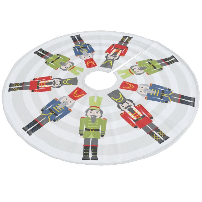 Nutcracker Chirstmas Fleece Tree Skirt (Angled)