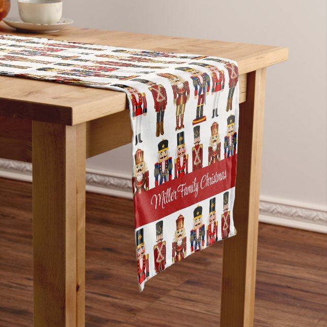 Nutcracker Christmas Add Text & Name Medium Table Runner (In Situ)