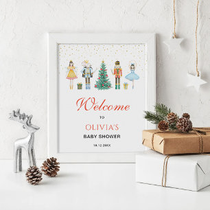 Nutcracker Christmas Baby Shower Welcome Sign