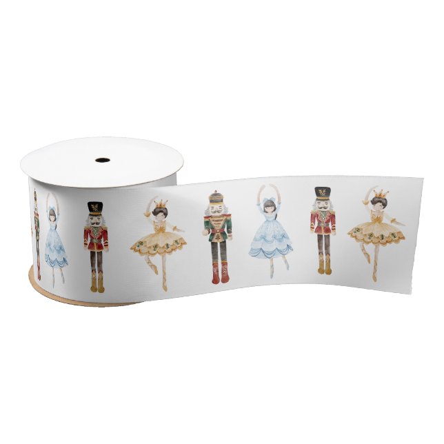 Nutcracker Christmas ballerina birthday party Satin Ribbon (Spool)