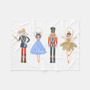Nutcracker Christmas Ballet 1WH1 Fleece Blanket