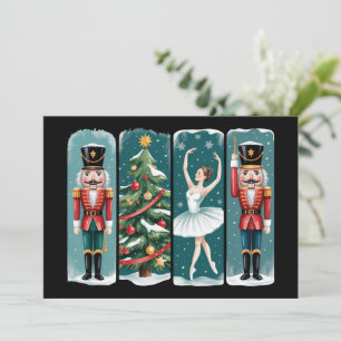 Nutcracker Christmas Ballet Holiday Scene Card